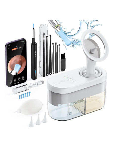 Kit de Limpieza de Oídos KAUGIC con Cámara 1080P HD XL Kit de Limpieza de Oídos KAUGIC con Cámara 1080P HD XL