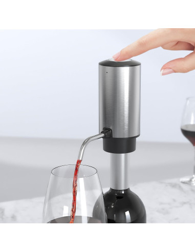Aerador de Vino Eléctrico Unicherry Recargable Acero Inoxidable