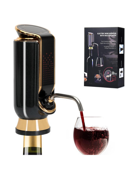 Aerador de Vino Eléctrico Souyou 4-en-1 con Pantalla LED Aerador de Vino Eléctrico Souyou 4-en-1 con Pantalla LED