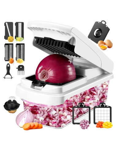 Cortador de Verduras Multifuncional Yusshn 12 en 1 Blanco