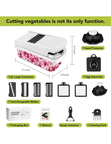Cortador de Verduras Multifuncional Yusshn 12 en 1 Blanco
