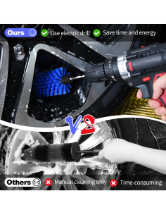 Cepillo de Taladro DkOvn para Ruedas y Botellas Azul 2