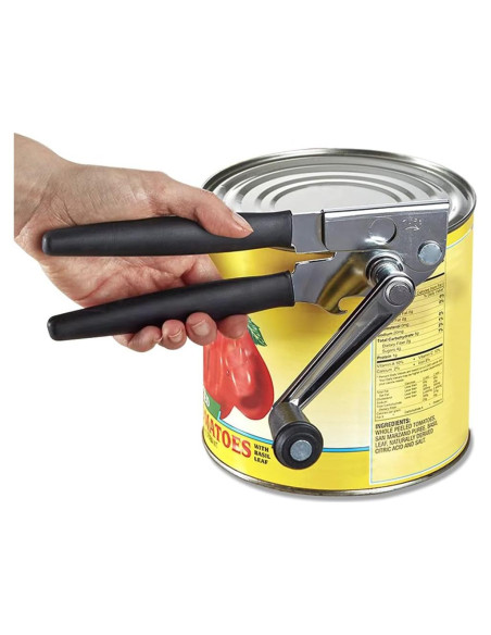 Abre latas manual NUFR de acero inoxidable con mangos ergonómicos Abre latas manual NUFR de acero inoxidable con mangos ergonómicos