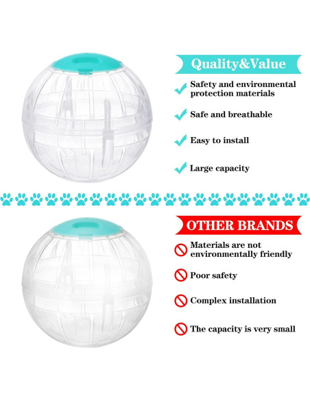Bola de Ejercicio para Hámster Sumind 14.5 cm 2 Piezas Bola de Ejercicio para Hámster Sumind 14.5 cm 2 Piezas