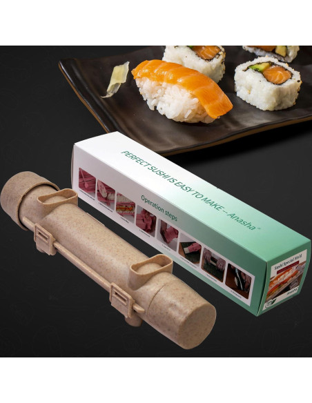 Bazooka de Sushi Anasha Rosa - Fabricante de Sushi DIY Bazooka de Sushi Anasha Rosa - Fabricante de Sushi DIY