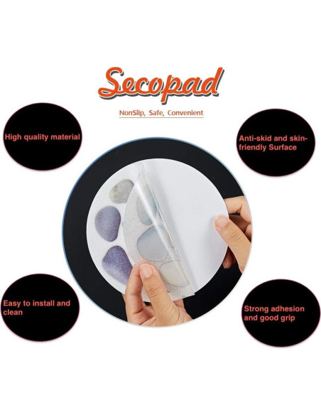 Pegatinas Antideslizantes Secopad para Baño 10 Piezas 15 cm Pegatinas Antideslizantes Secopad para Baño 10 Piezas 15 cm