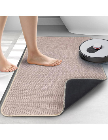 Alfombrilla de baño HOMTEB 17x27 Beige Antideslizante