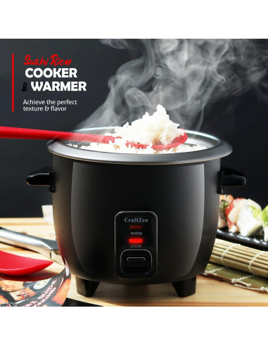 Kit de Hacer Sushi CraftZee - 41 Piezas, Incluye Rodillo y Moldes