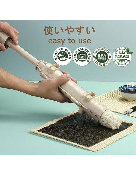 Kit de Hacer Sushi Wtpncil - Bazooka, Esteras y Rodillo Kit de Hacer Sushi Wtpncil - Bazooka, Esteras y Rodillo