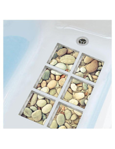 Calcomanías Antideslizantes ChezMax 3D Piedra Adoquín 6 Pcs