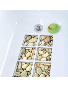 Calcomanías Antideslizantes ChezMax 3D Piedra Adoquín 6 Pcs 2