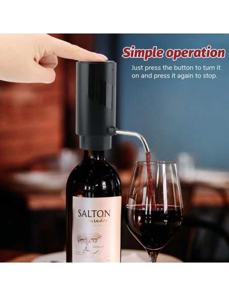 Dispensador de Vino Eléctrico Ranjaner Recargable USB 12cm Dispensador de Vino Eléctrico Ranjaner Recargable USB 12cm