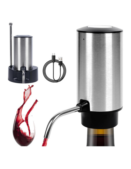 Acelerador de Vino Eléctrico Timilon con Tubo Ajustable 363g Acelerador de Vino Eléctrico Timilon con Tubo Ajustable 363g