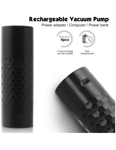 Bomba de Vino Automática WINIRINA con 4 Tapones Reutilizables