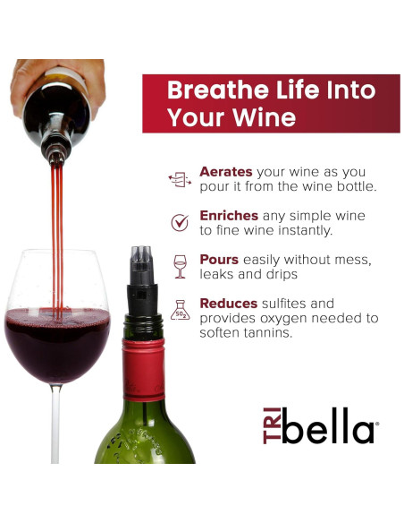 Acelerador de Vino TRIBELLA 3 Picos Acero Inoxidable