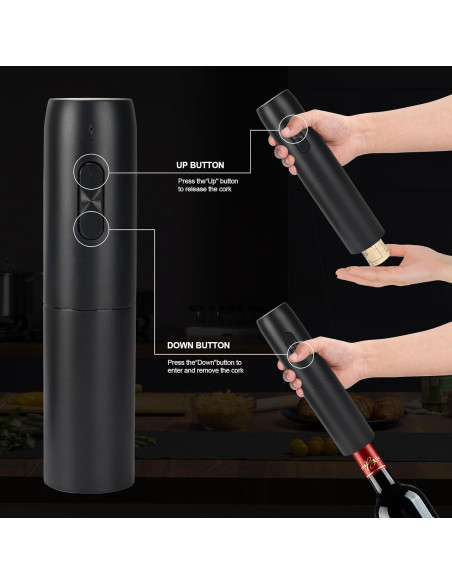 Juego de abridor de vino eléctrico Exptolii 5 en 1 recargable Juego de abridor de vino eléctrico Exptolii 5 en 1 recargable