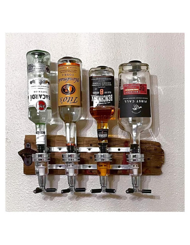 Dispensador de Licor de Pared HAPYFMSHI 4 Botellas 30ml