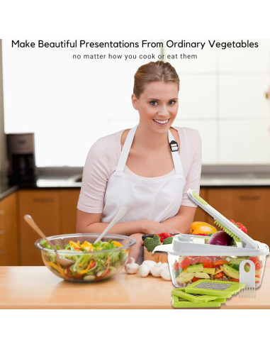Picador de Alimentos Brieftons QuickPush 8 Tazas Acero Inoxidable