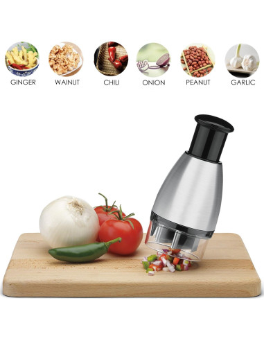 Picador de Verduras KAYCROWN Premium Acero Inoxidable Negro