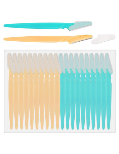 Cuchillas de Cejas NEBURORA 20 Pcs Acero Inoxidable Portátil