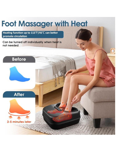 Masajeador de Pies Shiatsu MOUNTRAX con Calor y Control Remoto