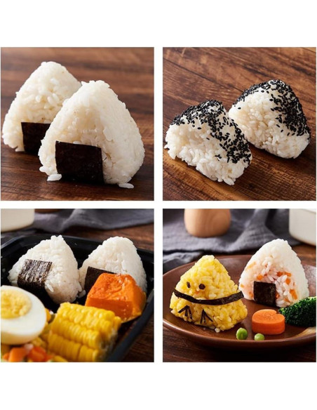 Molde de Sushi DIMVKA 2 Paquete Antiadherente Triangular Molde de Sushi DIMVKA 2 Paquete Antiadherente Triangular
