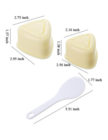 Molde de Sushi DIMVKA 2 Paquete Antiadherente Triangular