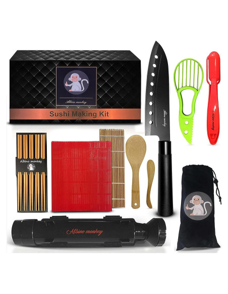 Kit de Hacer Sushi Mono Albino - Incluye Cuchillo y Bazooka Kit de Hacer Sushi Mono Albino - Incluye Cuchillo y Bazooka