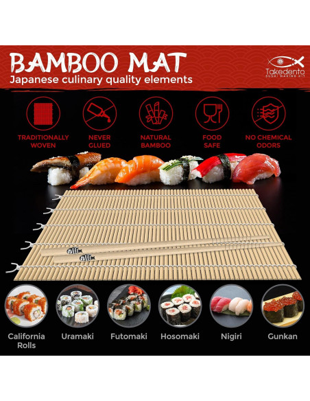 Kit de Sushi Takedento 23 Piezas para Principiantes Kit de Sushi Takedento 23 Piezas para Principiantes