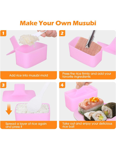 Kit de Moldes de Onigiri y Musubi Upoomart - 7 Formas