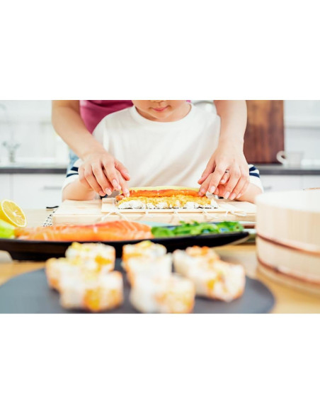 Kit de Hacer Sushi IELEK con 15 Piezas y Guía Completa Kit de Hacer Sushi IELEK con 15 Piezas y Guía Completa