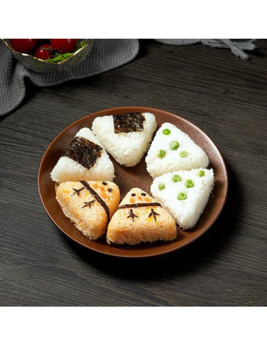 Molde de Onigiri Triangular Lioong 6 Cavidades Antiadherente