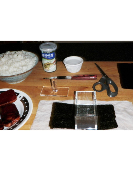 Molde para Sushi Acrílico Doble Antiadherente 21.6x5.1cm Molde para Sushi Acrílico Doble Antiadherente 21.6x5.1cm