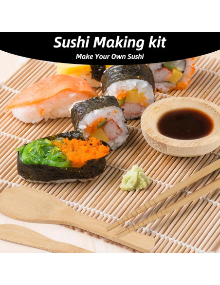 Kit de Hacer Sushi de Bambú Sopoloray para Principiantes Kit de Hacer Sushi de Bambú Sopoloray para Principiantes