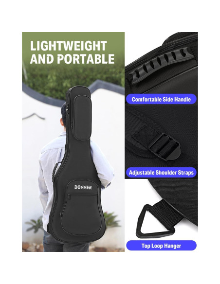 Funda de Guitarra Eléctrica Donner 39" Nylon Impermeable 600D Funda de Guitarra Eléctrica Donner 39" Nylon Impermeable 600D
