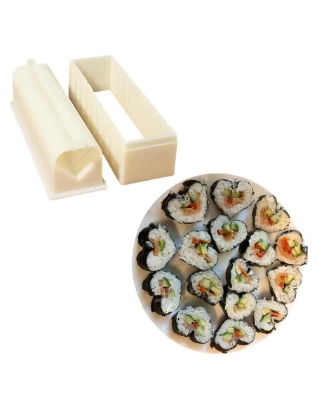 Kit de Molde para Sushi en Forma de Corazón Sheriffdrink Kit de Molde para Sushi en Forma de Corazón Sheriffdrink