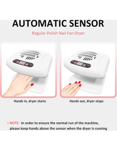 Secador de Uñas QUTUNI 200W con Aire Caliente y Frío 2