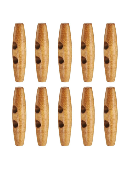 Botones de Madera HARFINGTON 10pcs 60mm 2 Agujeros Marrón Botones de Madera HARFINGTON 10pcs 60mm 2 Agujeros Marrón