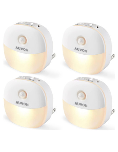 Luz Nocturna AUVON Enchufable LED 1-50 lm 4 Pzs