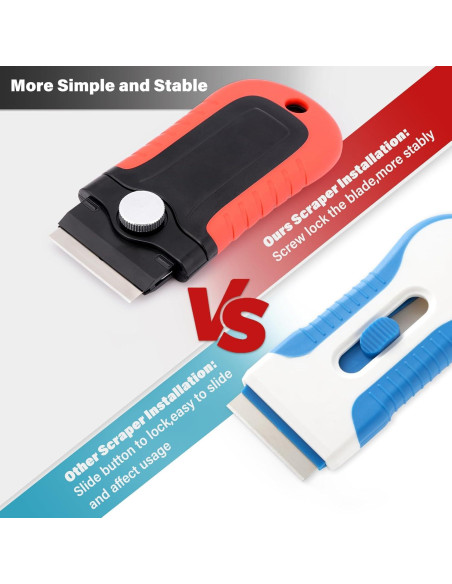 Raspador de Estufas de Vidrio Gomake con 10 Cuchillas Inoxidable Raspador de Estufas de Vidrio Gomake con 10 Cuchillas Inoxidable
