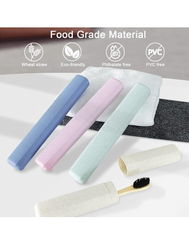 Estuche de Cepillo de Dientes Portátil Mulbozy 4 Piezas