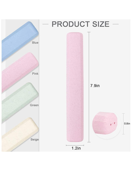 Estuche de Cepillo de Dientes Portátil Mulbozy 4 Piezas Estuche de Cepillo de Dientes Portátil Mulbozy 4 Piezas
