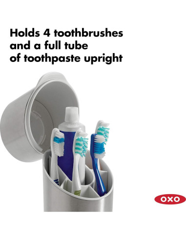 Organizador de Cepillos de Dientes OXO Good Grips Acero Inoxidable