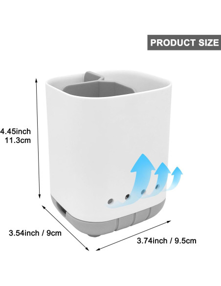 Soporte para Cepillos de Dientes Scartink Gris 3 Compartimentos Soporte para Cepillos de Dientes Scartink Gris 3 Compartimentos