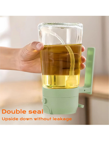 Rociador y dispensador de aceite Dzmbv 470 ml vidrio verde
