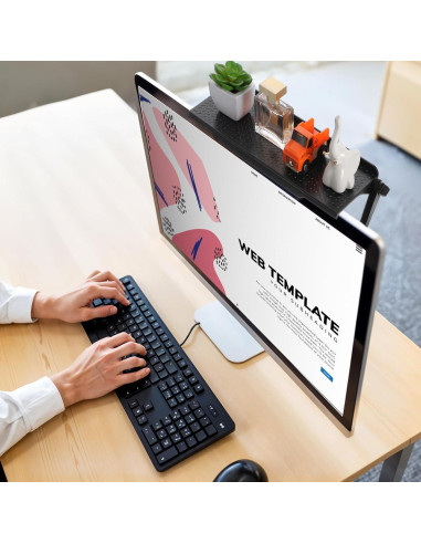Estante Superior de Monitor wutfuooo 6 Piezas Ajustable Negro