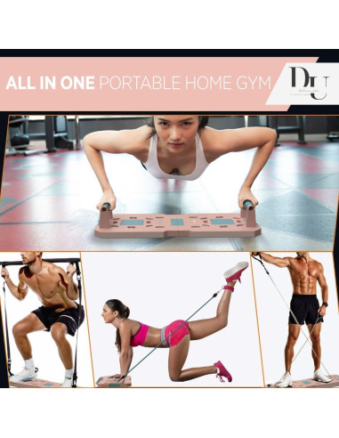 Tablero de Flexiones Genérico Rosa - Equipo de Gimnasio Compacto