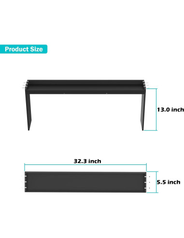 Estante de especias NKM de bambú 82.5 cm negro
