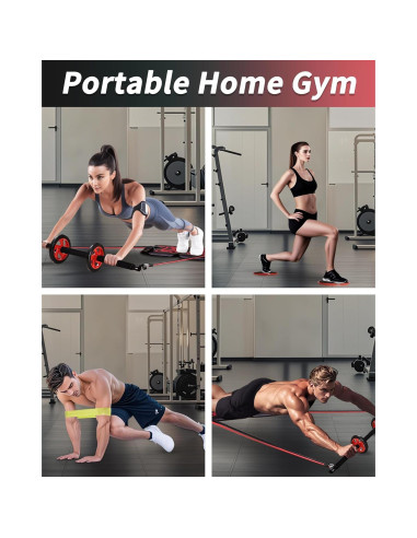 Sistema de Entrenamiento Portátil LAKXSF 9 en 1 con Tabla de Flexiones