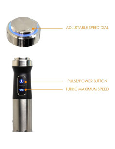 Batidora de Mano Inmersa Megachef MC-158C 4 en 1 300W Plata 2